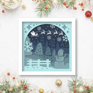 471. Christmas Outside Shadow Box