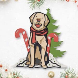 469. Christmas Dog Layered Paper Craft