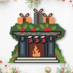 470. Christmas Mantel Layered Paper Craft