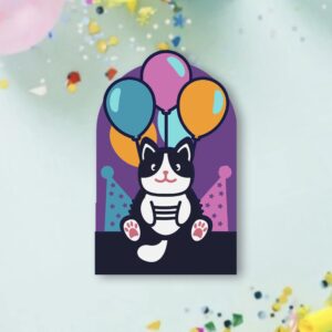 526. Birthday Cat Box Card