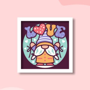 536. Love Gnome Shadow Box