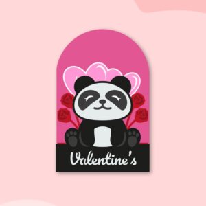 542. Panda Valentine Box Card