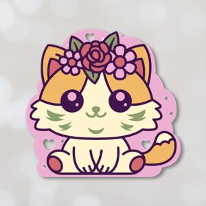 570. Pretty Kitty Layered Paper Craft