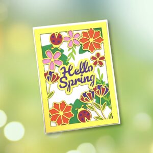 587. Hello Spring Layered Card
