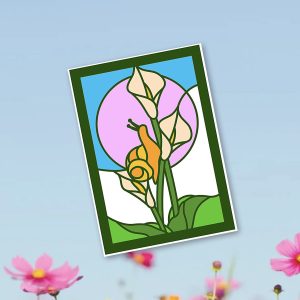 615. Flowers and Snail Layered Card