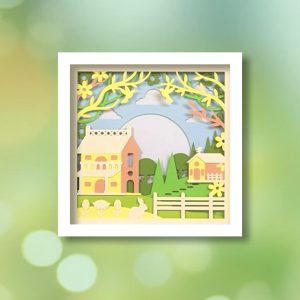 625. Springtime Shadow Box