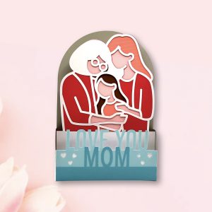 627. Three Generations Mother's Day Box Card