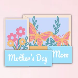 670. Mother's Day Butterfly Z-Fold Card
