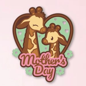 677. Mother's Day Giraffe Layered Paper Craft