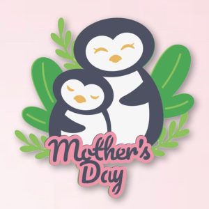 678. Mother's Day Penguin Layered Paper Craft