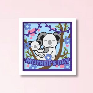 681. Mother's Day Koala Shadow Box