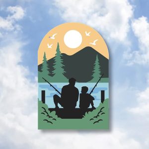 750. Me and Dad Fishing Box Card