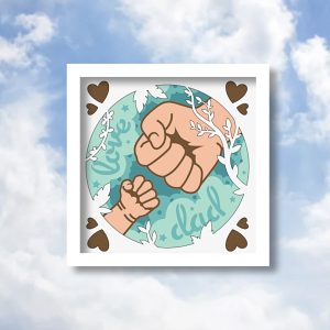 747. Dad Fist Bump Shadow Box