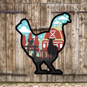 757. Chicken Layered Paper Craft