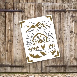 761. Farm in the Mountains Insert Card