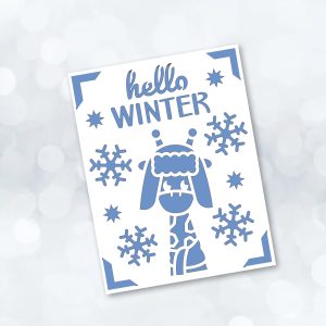 840. Winter Giraffe Insert Card