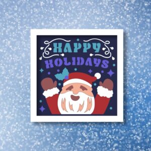 858. Happy Holidays Shadow Box