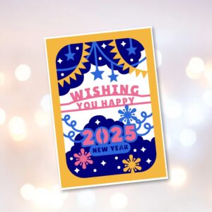 859. Happy New Year 2025 Layered Card