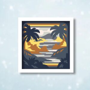 863. Scenic View Shadow Box