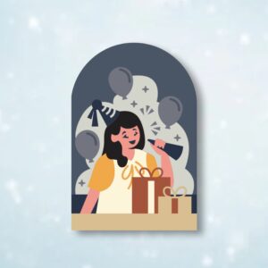 861. Let's Celebrate Box Card