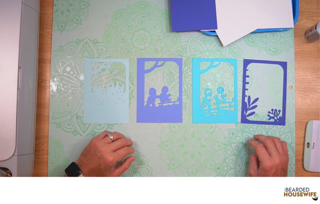 How to Make Fun Little Sledders Layered Cards - The Bearded Housewife