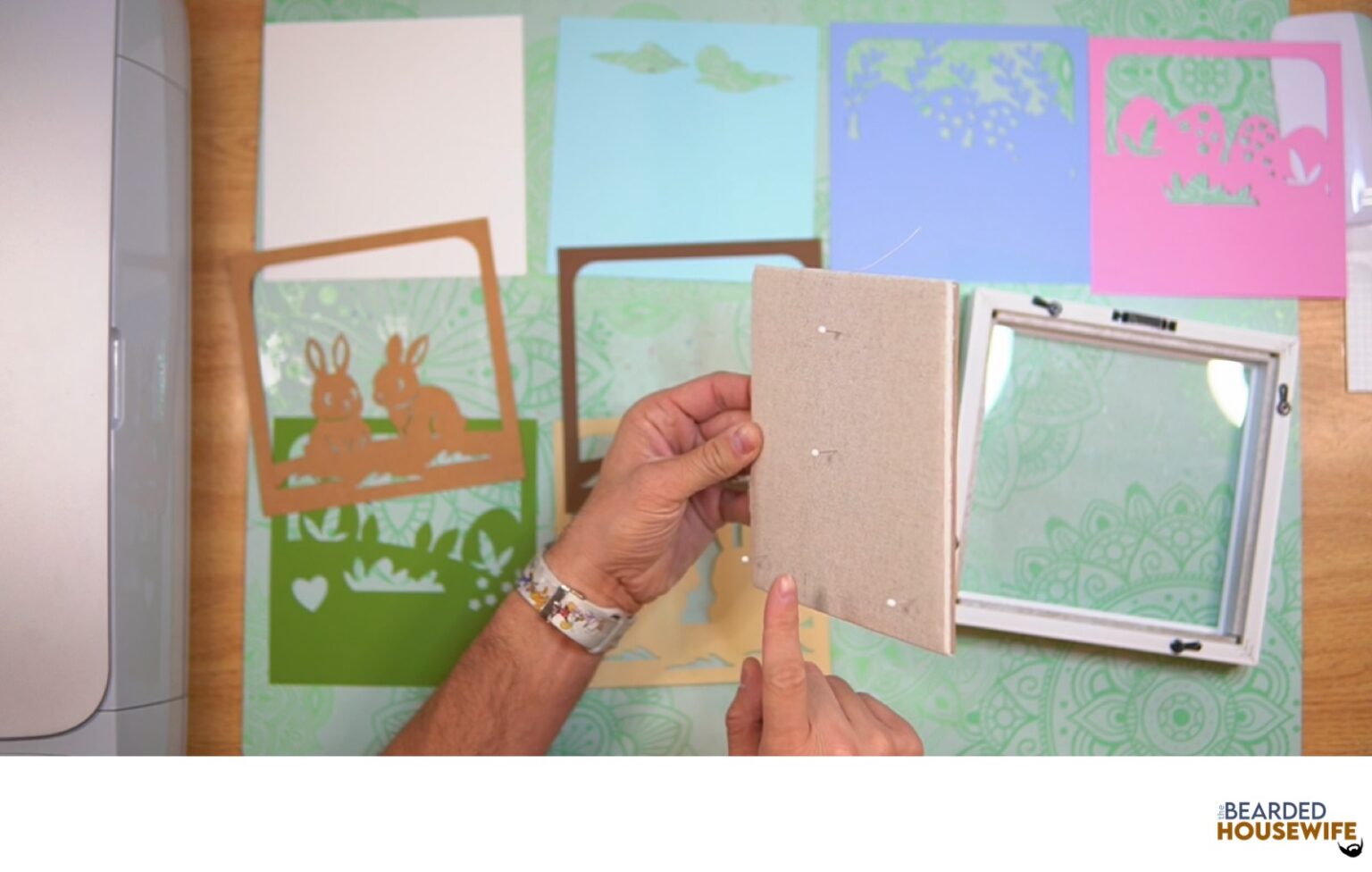 How to Make Sweet Cute Bunnies Shadow Boxes - The Bearded Housewife