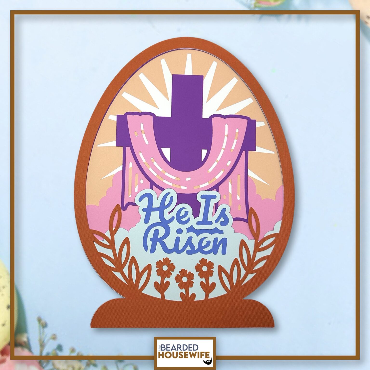 How to Make Pretty He is Risen Layered Paper Crafts - The Bearded Housewife