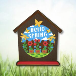 916. Hello Spring Layered Paper Craft
