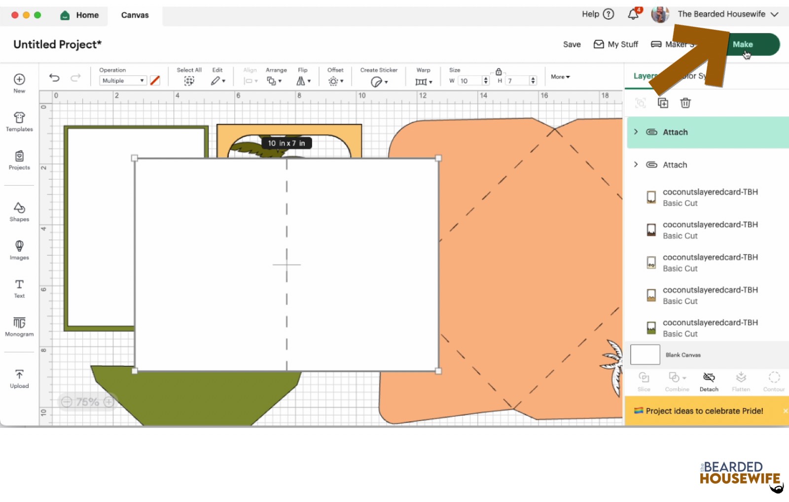 click the make button