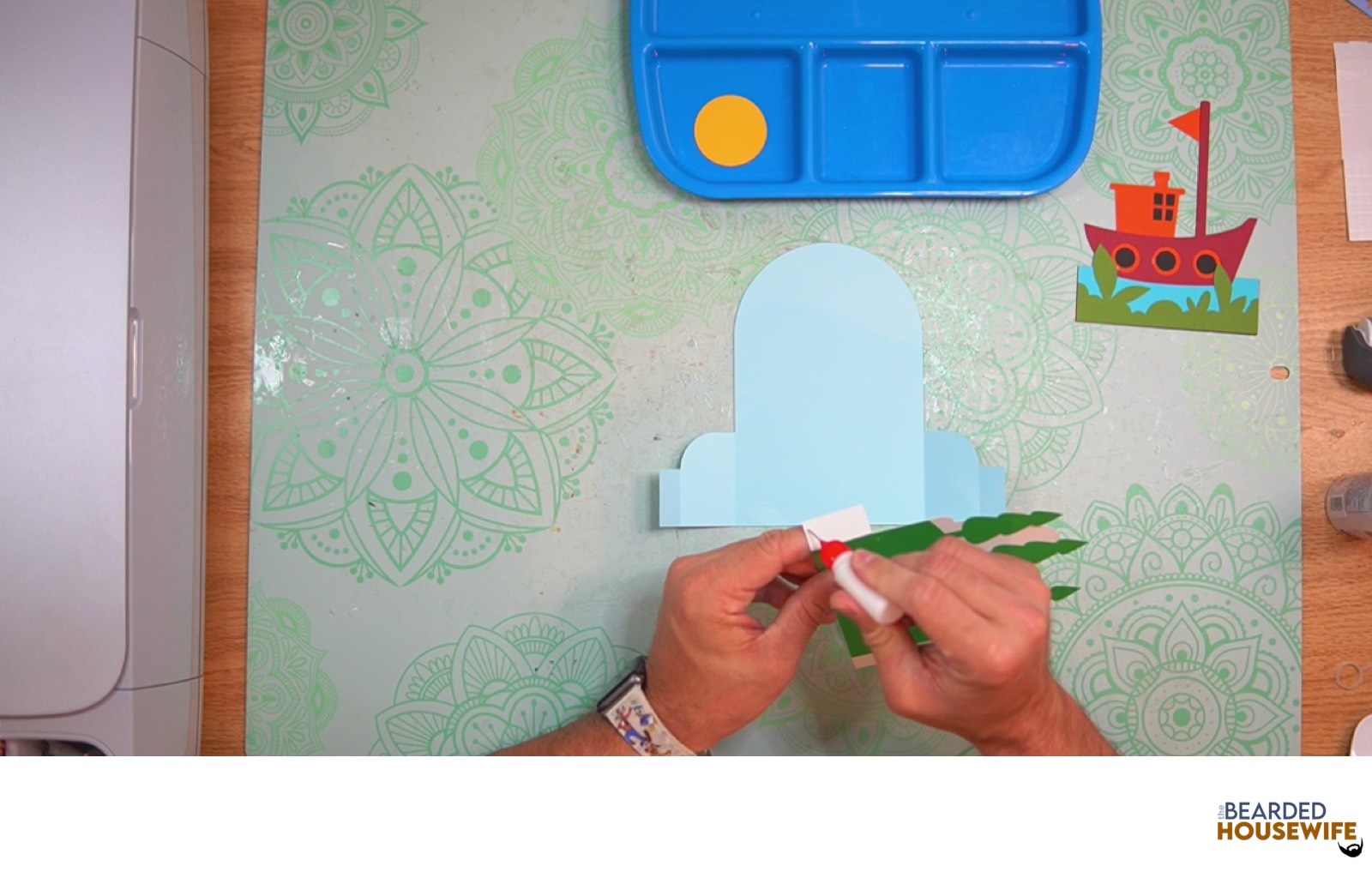 add glue to the left tab