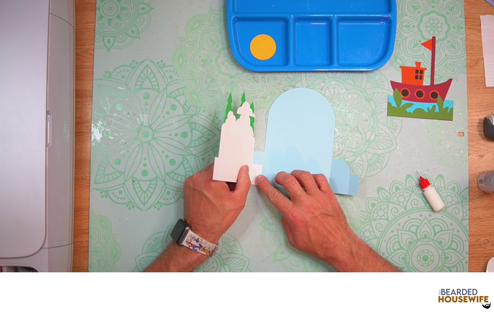 attach to the left side of the card base