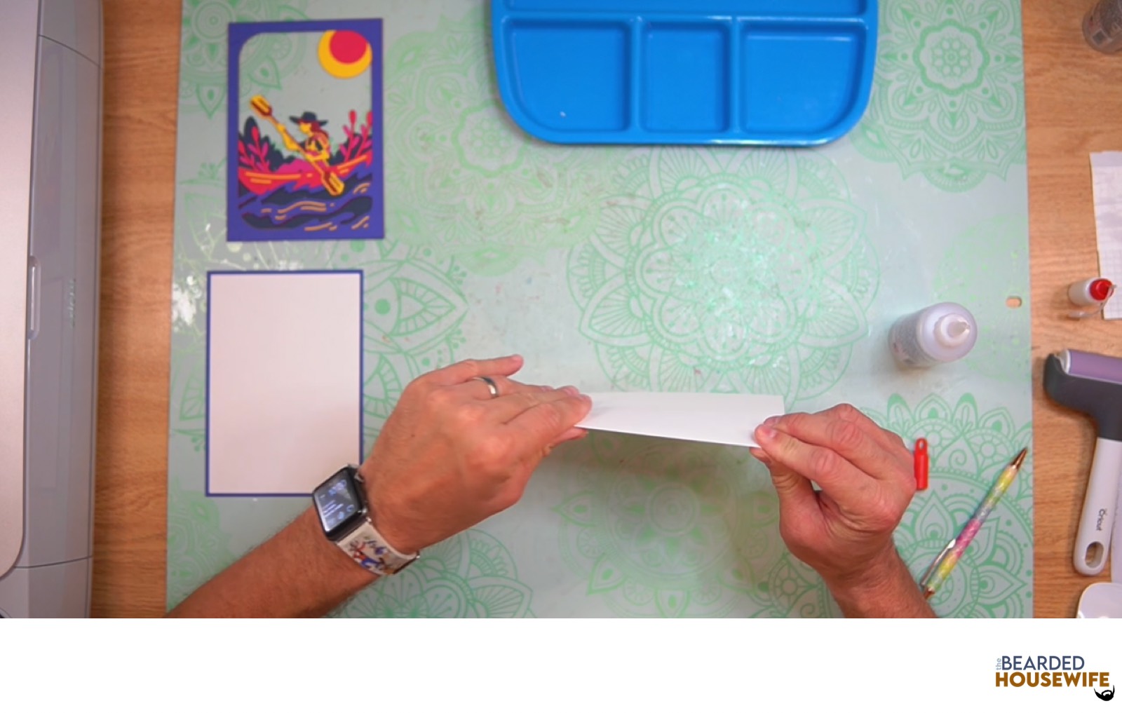 fold the card base