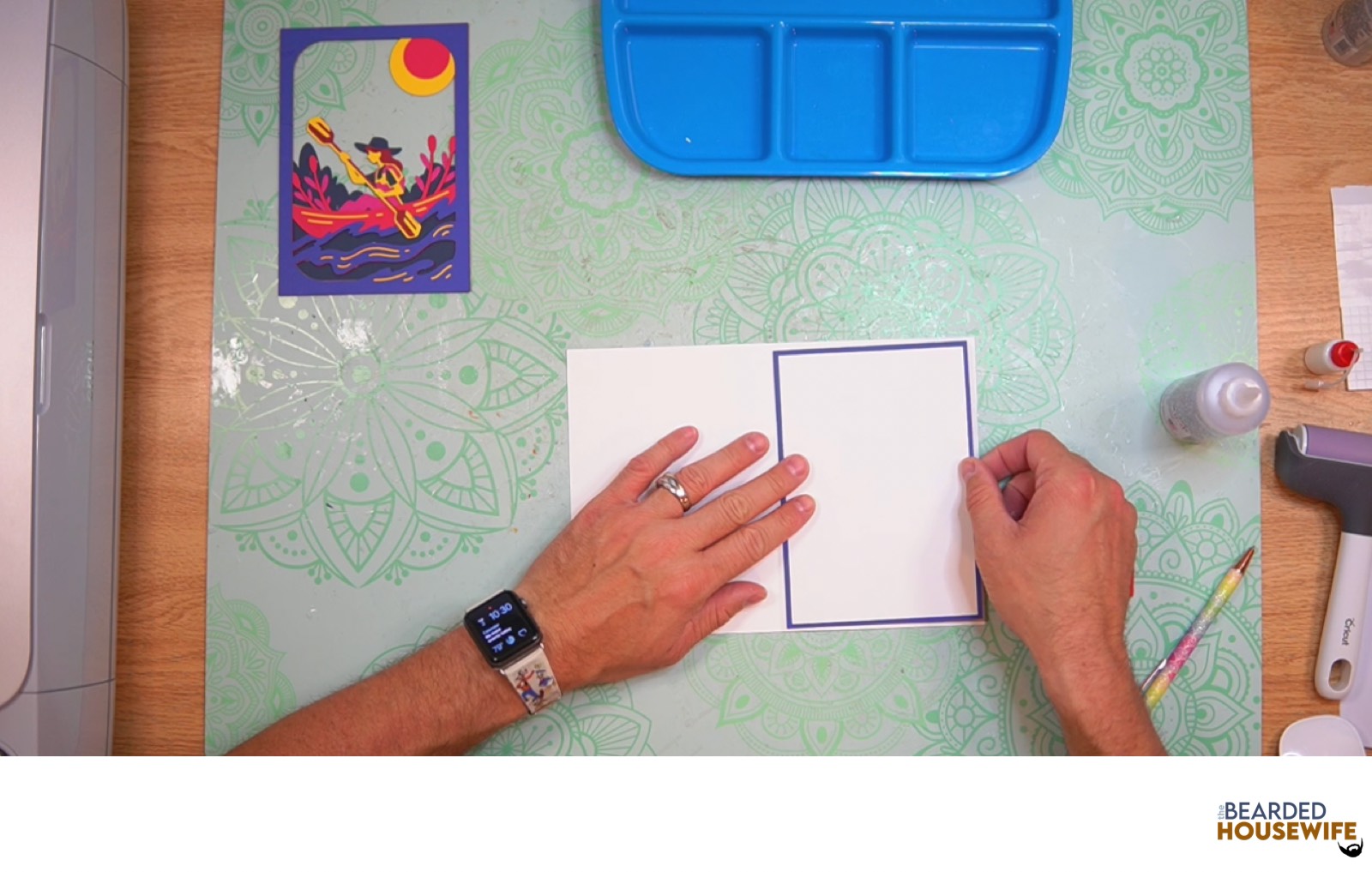 attach the messaging panel to the inside of the card