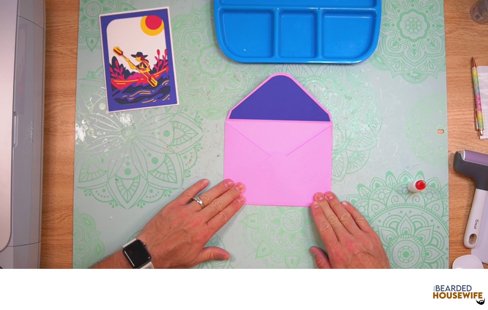bring the bottom flap up to form the envelope