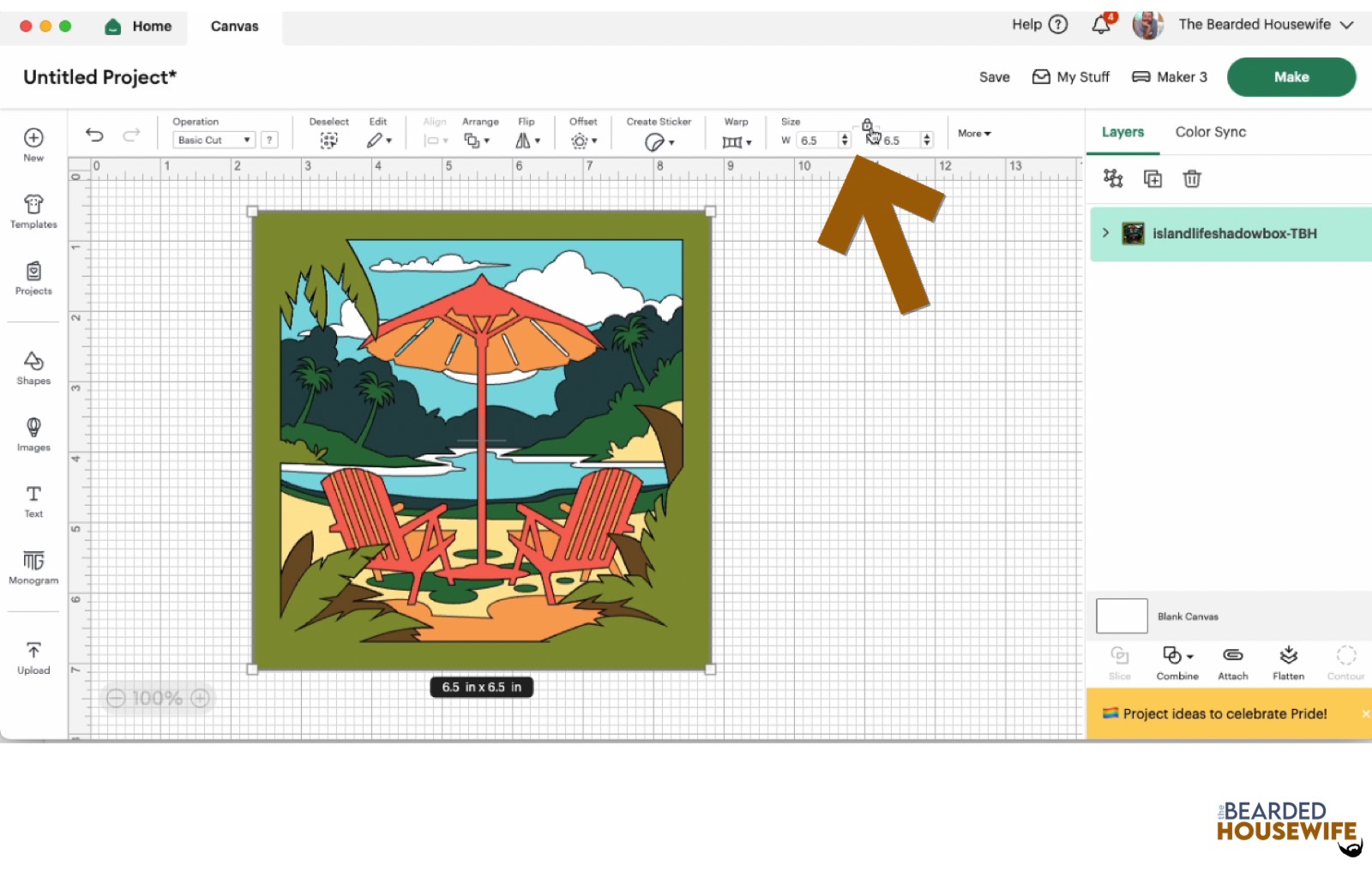 resize the design