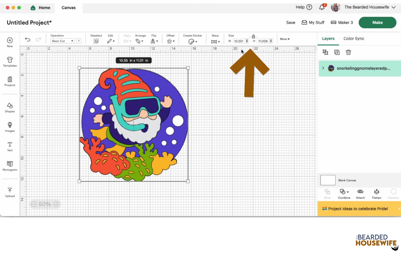resize the design