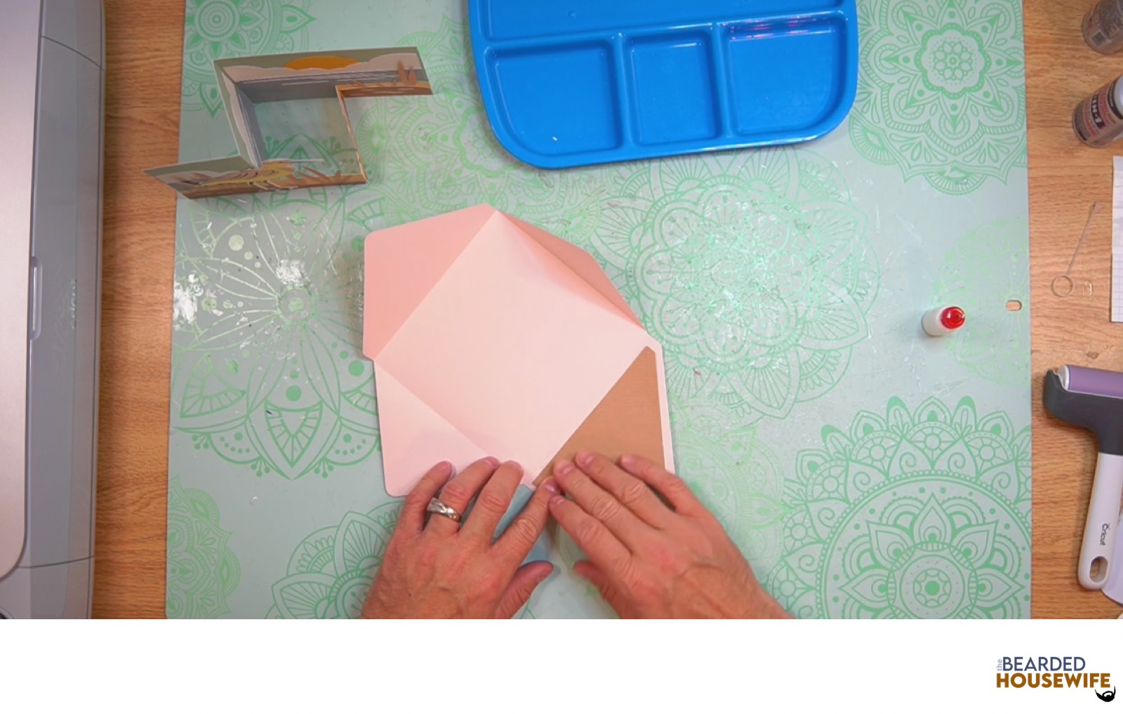 add the inlay to the envelope