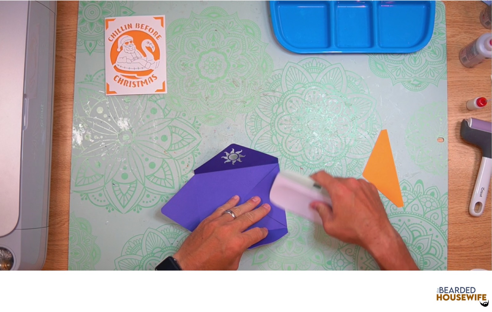 burnish the folds with your scraper