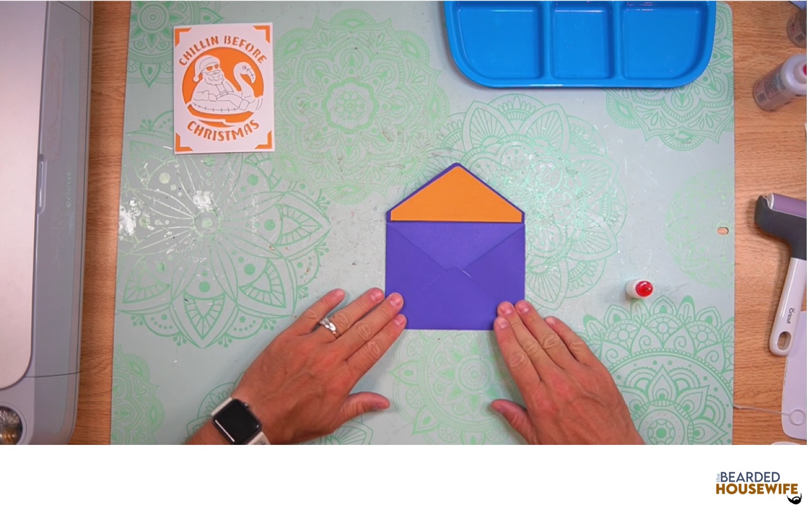 bring the bottom flap up to form the envelope