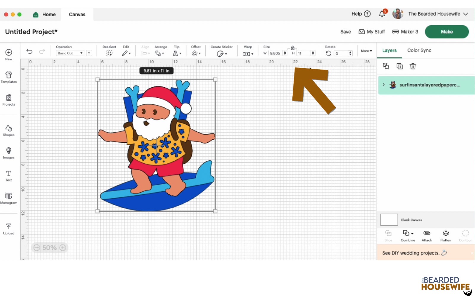 resize the design
