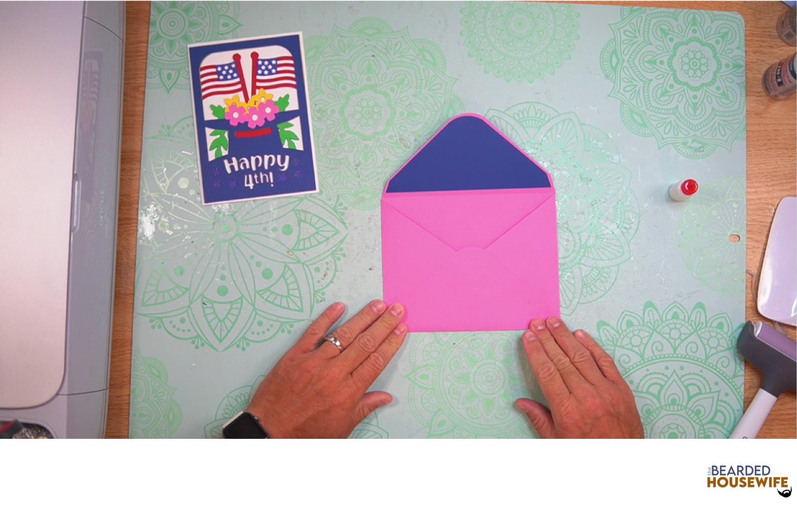bring the bottom flap up to form the envelope