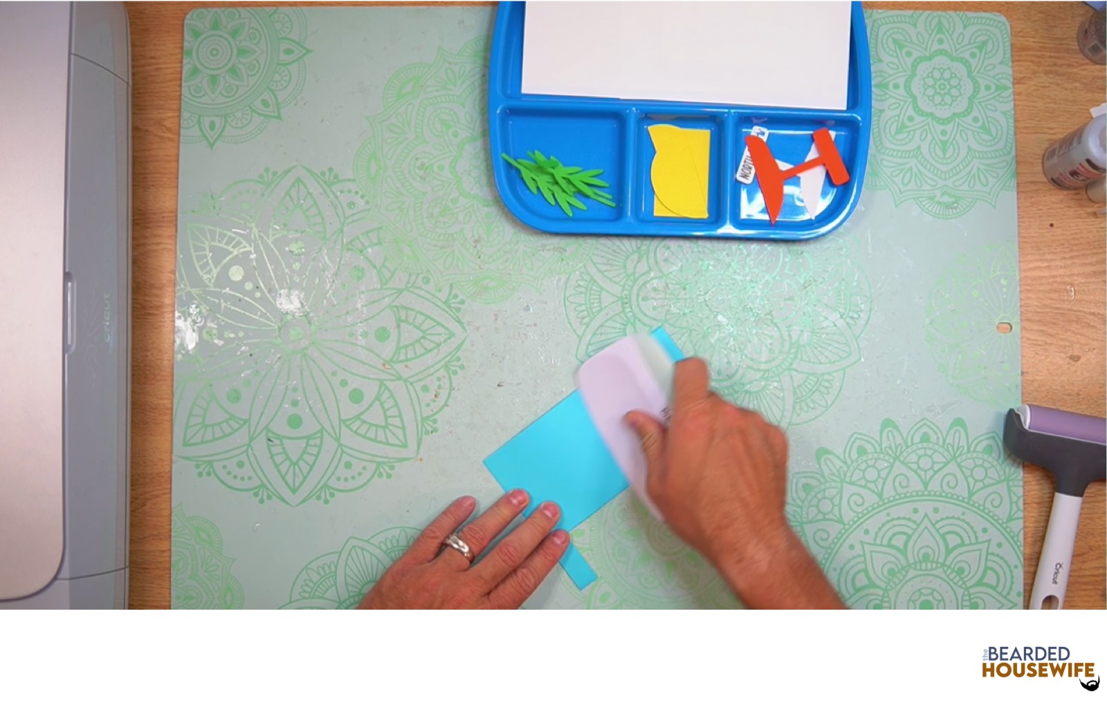 burnish the folds with your scraper
