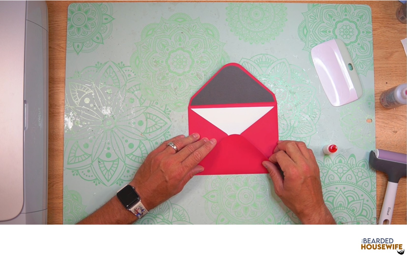 bring the bottom flap up to form the envelope