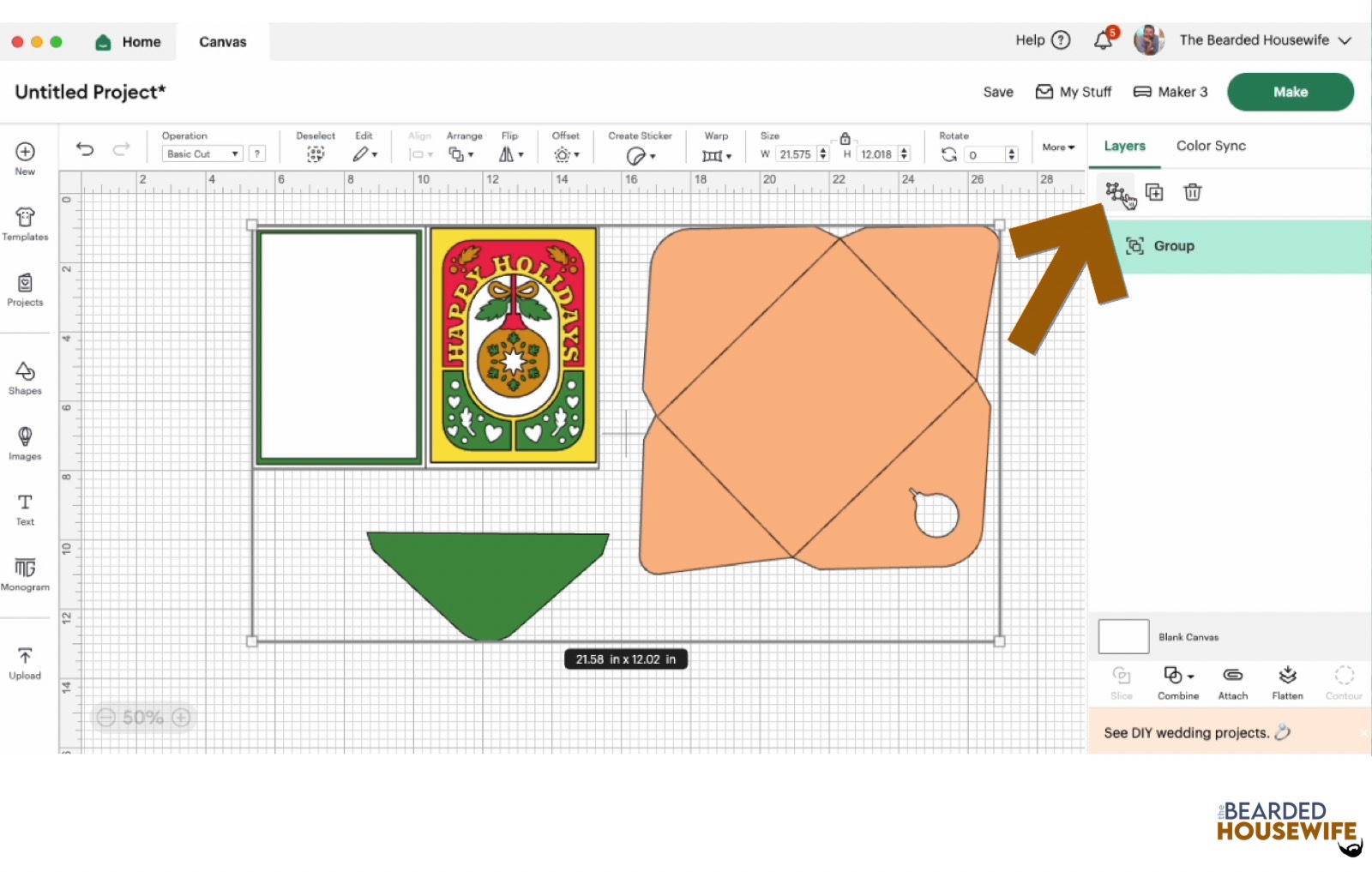 ungroup the design