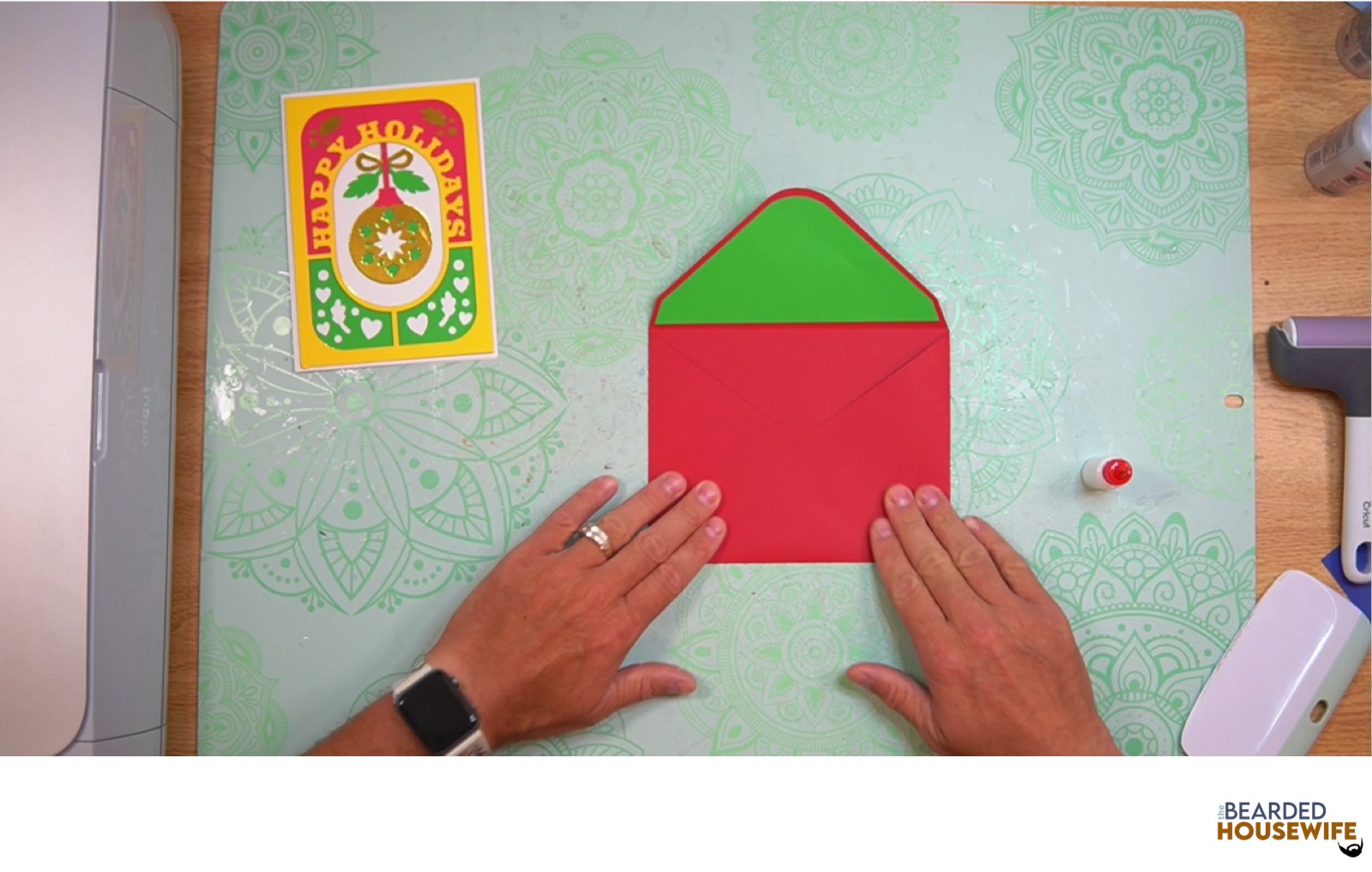 bring the bottom flap up to form the envelope