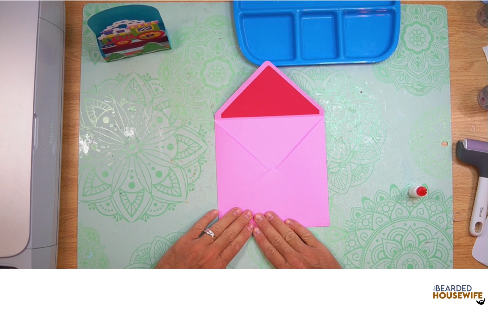bring the bottom flap up to form the envelope