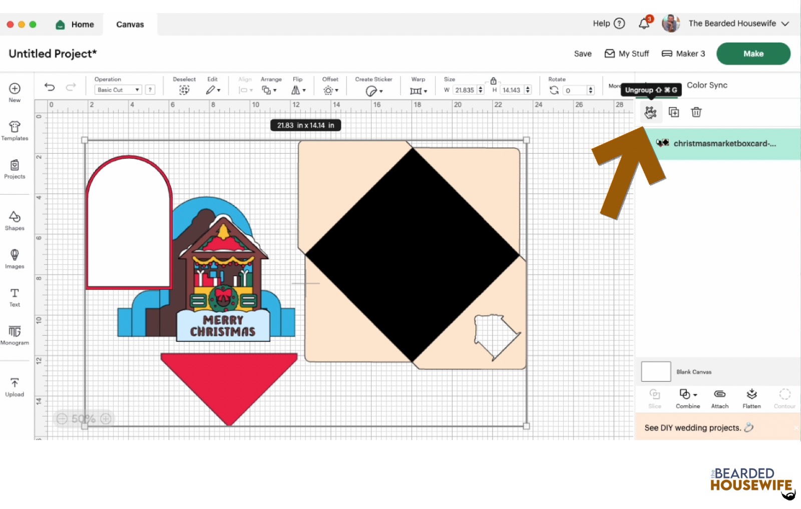 ungroup the design