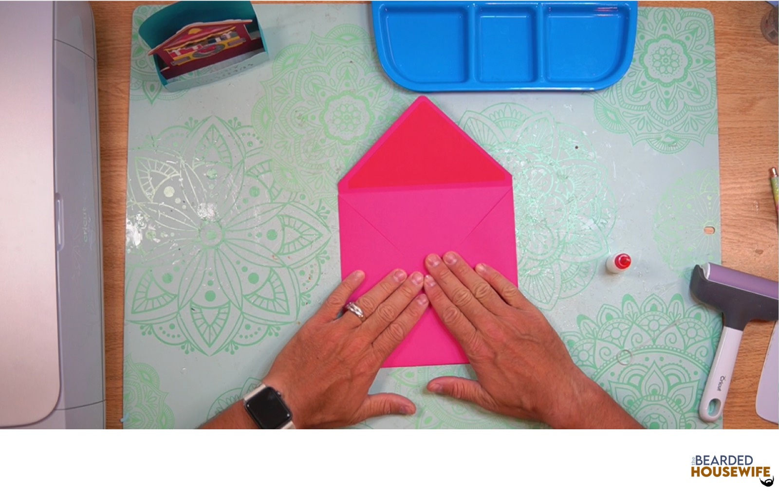 bring the bottom flap up to form the envelope