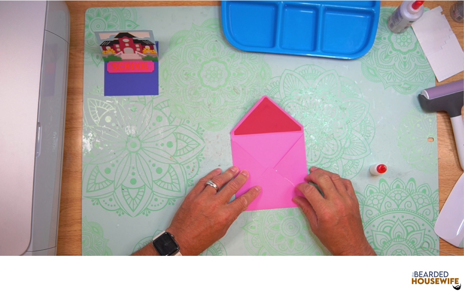 bring the bottom flap up to form the envelope