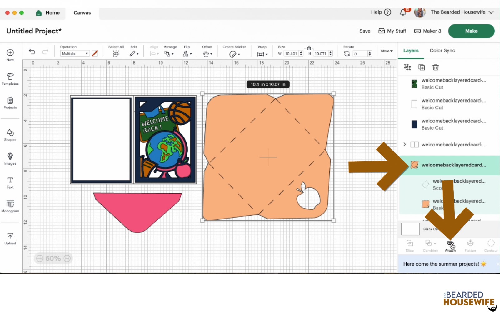 highlight the group and attach